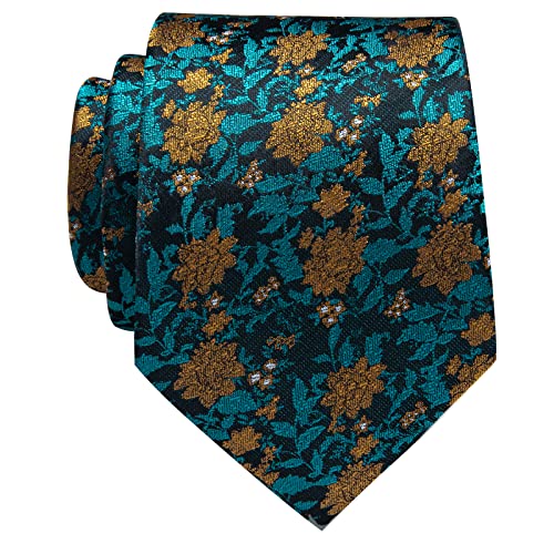 Image of YourTies Paisley Men's Necktie Woven Silk Floral Ties for Men Designer Formal Business Party Wedding