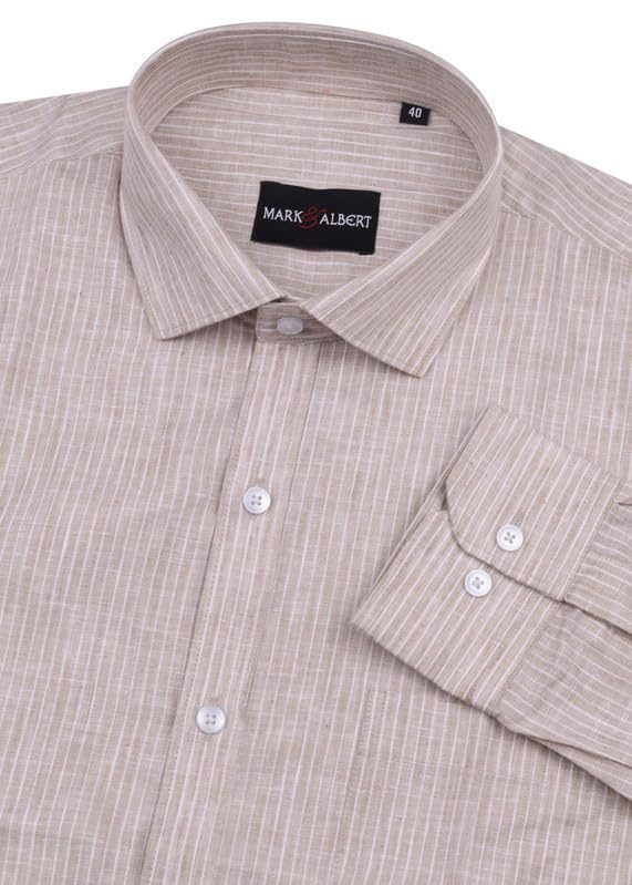 Image of Men's Striped Cotton Formal Shirt