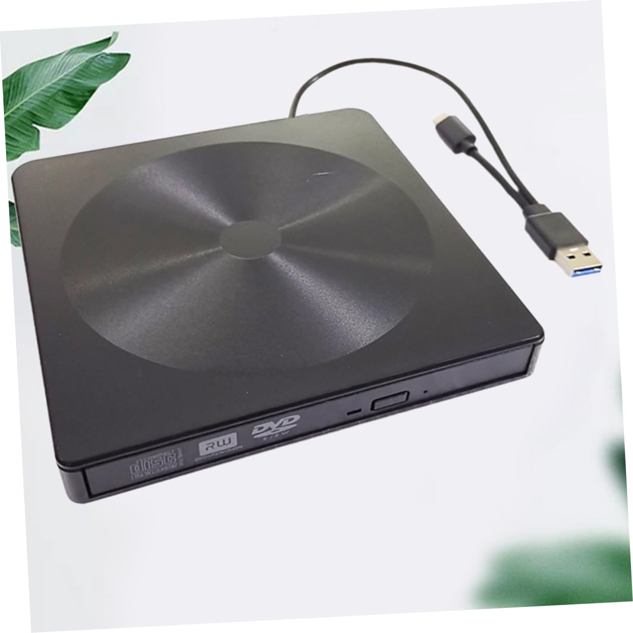 jojofuny Masterizzatore Dvd Esterno Typec Nero USB 3.0 Unità Ottica Abs per Desktop e Laptop senza Necessità di Driver Multi Funzione