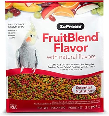 Zupreem Fruit Blend Diet for Medium Birds, 2-Pound