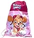 Coole-Fun-T-Shirts MIT NAME Turnbeutel Rucksack Kinderrucksack für Mädchen kompatibel zu Paw Patrol ,KITA Schule Kindergarten Grundschule Sport Training Kindergeburtstag 38X26X cm ROSA