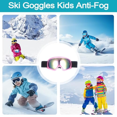 Gafas de snowboard antivaho que evitan ojos rojos por viento y nieve infantil 4