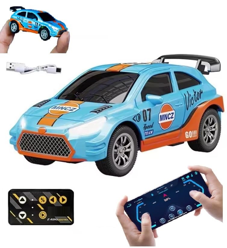 Image of Bestie toys Remote Control Small Car, 1:64 Scale Off-Road RC Car, USB Rechargeable 2.4GHZ Three Speed Indoor Alloy Vehicle for Kids (Austin Model with App Control)