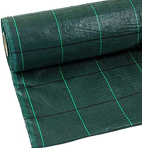 ITALFROM Teli Telo per Pacciamatura Verde Quadrettato Tessuto Polipropilene Antistrappo- mt 50 x 1.05h