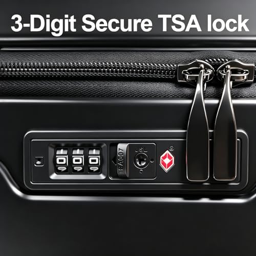 Image of Hardshell Luggage Sets 3 Piece with Spinner Wheels, Expandable Carry On Luggage with Front Open Pocket, TSA Lock, Hardside Suitcase Set for Travel, Business, Plane