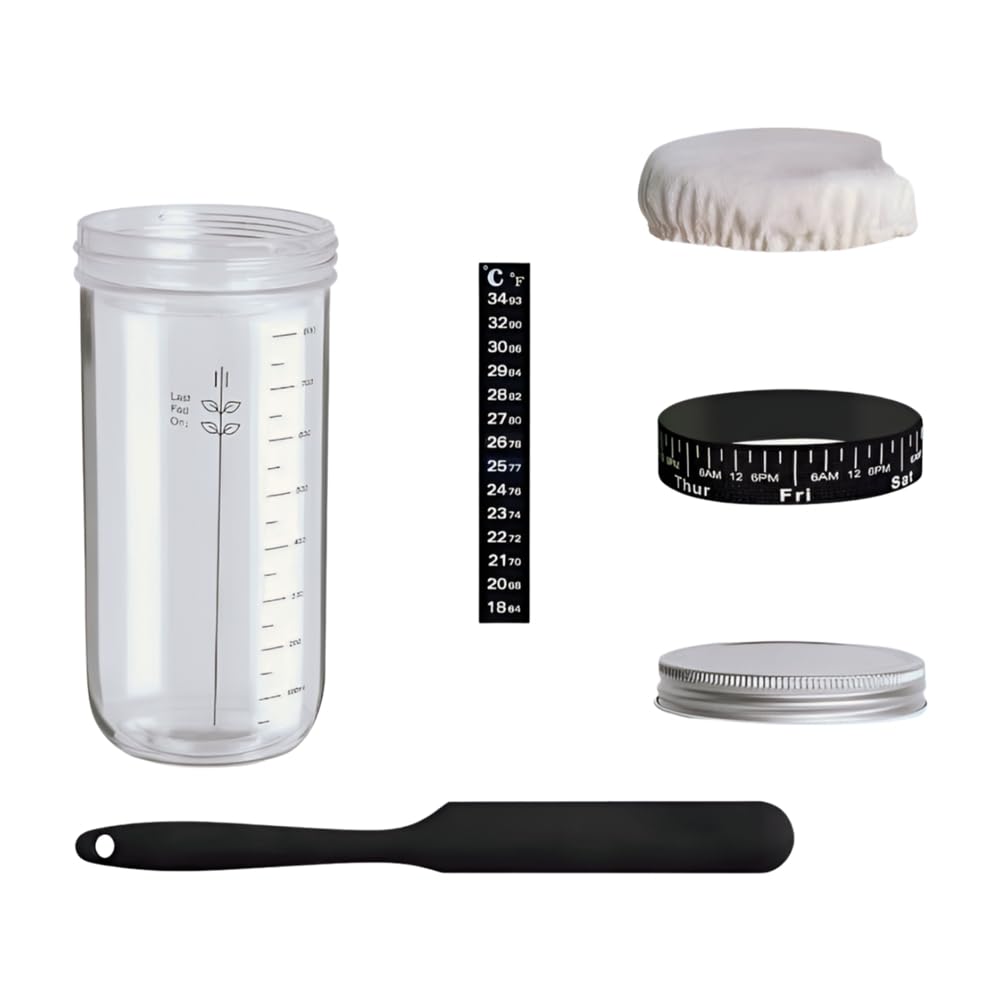 Azull Random Sourdough Kit, Sourdough Bread Glass Jars Airtight Jars 1000Ml