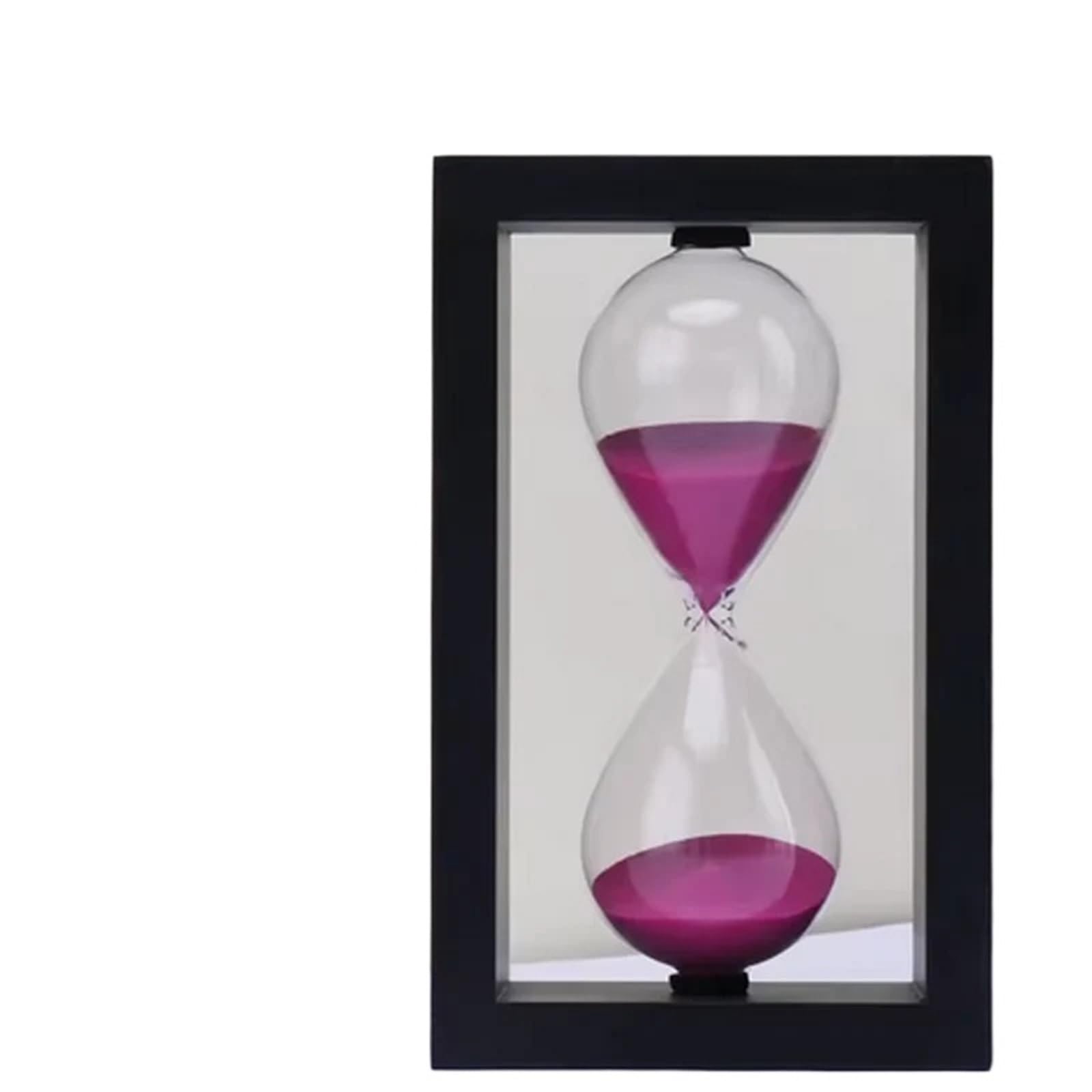 Wooden Hourglass Timer, Hourglass Sand Timer Wooden Clock Frame Glass Ornament Multicolor 5/15/30 min(Purple,5 min)