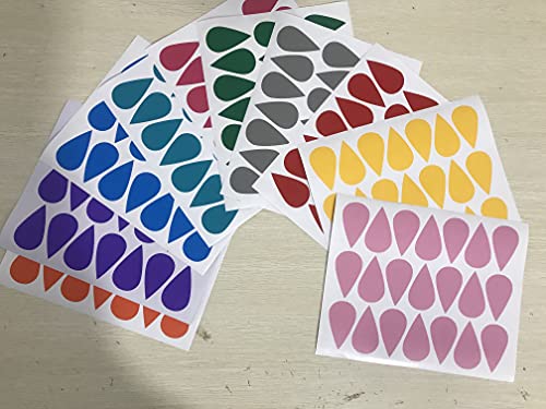 210 piezas adhesivos de gotas multicolor para pared miniatura 5
