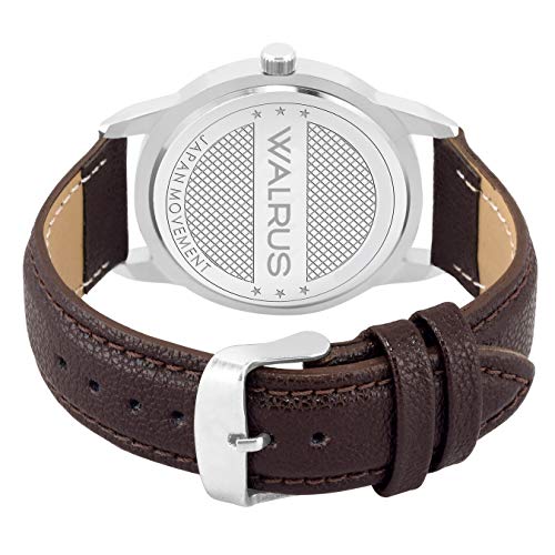 Image of Walrus Men Analog Wristwatch- Vegan Leather Strap Professional & Casual Use - Classic Style |Slim fit | Lightweight