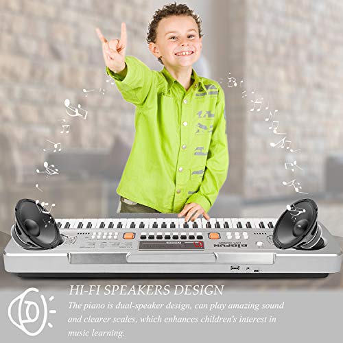 Bigfun Keyboard Piano For Kids, 61Key Multifunction Electric Piano Keyboard Educational Instrument Toy For 3 4 5 6 7 8 9 10 11 12 Years Old Boys And Girls With Microphone… #TOP1