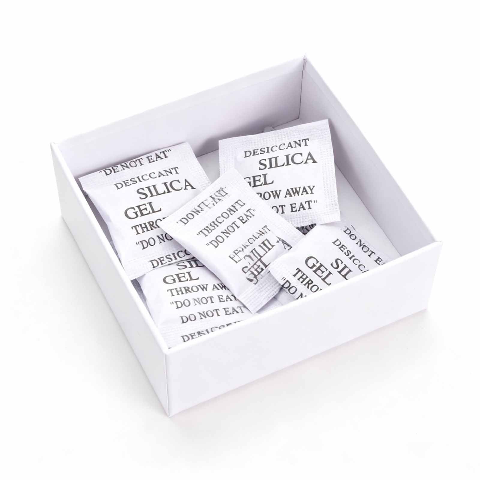 Silikagel-Trockenmittelbeutel 10er Pack Luftentfeuchter für Elektronik Schmuck Bücher Präzisionsinstrumente Feuchtigkeitsabsorber wiederverwendbar (White, 4.5cm)