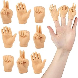 ArtCreativity Hand Finger Puppets, Set of 12, Soft Realistic Feeling Finger Puppets, Comfortable Silicone Rock Paper Scissors Game, Fun Prank Toys and Gag Gifts, Goodie Bag Fillers for Boys and Girls