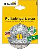 Farbe: grau Schellenberg 46002 Rolladengurt 14 mm x 6,0 m System MINI, Rollladengurt, Gurtband, Rolladenband, grau