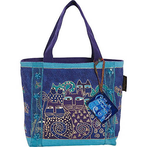 Bolso Tote Laurel Burch Indigo Cats Azul Talla Única miniatura 1