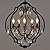 TOCHIC 5 Lights Farmhouse Chandelier, Rustic Orb Chandeliers for Dining Room, Black Crystal Chandelier Light Fixture for Living Room, Bedreoom, Hallway, Bronze, D 27"