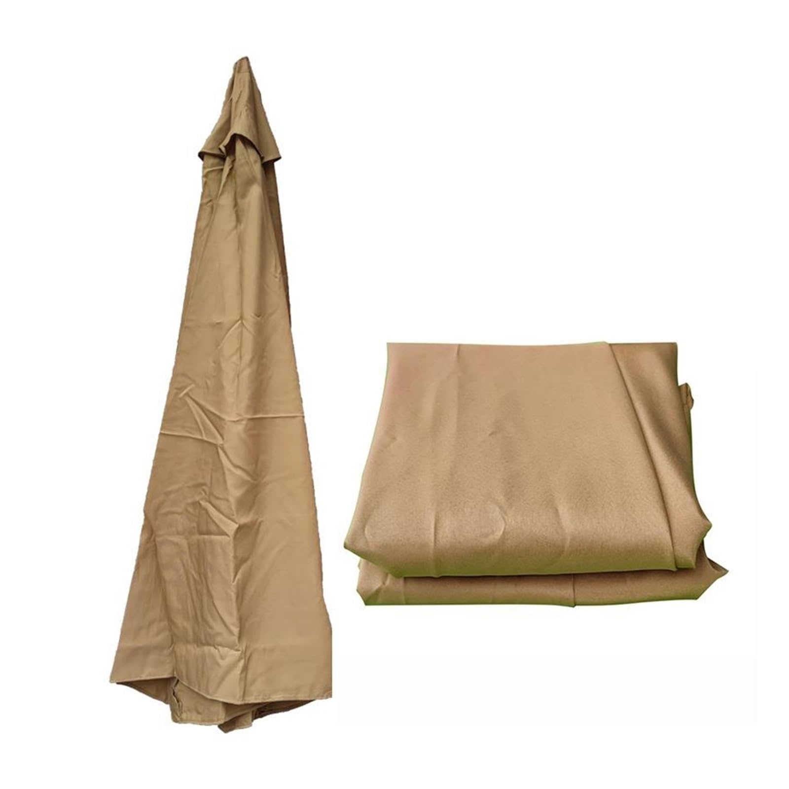 HAOKKV Umbrella Replacement Cloth 2.0m 2.7m 3.0m Patio Replacement Parasol Fabric Garden Umbrella Replacement Canopy For Backyard Beach UV Protection(Khaki,2.7m/8.8ft)