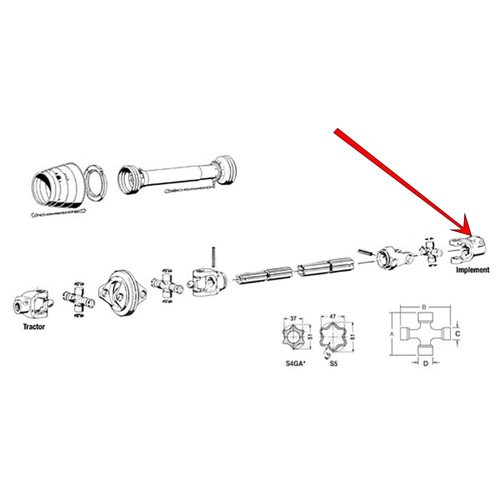 Compatible with John Deere Rotary Cutter Implement Yoke 1 3