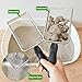 ISYOKE 2Pcs Cat Litter Scoop Metal Stainless Steel Mesh Kitty Litter Scoop with Hook, Cat Scooper for Litter Box, Filter Small Pieces Quickly, Easy to Clean and Durable (3mm/5mm Mesh)