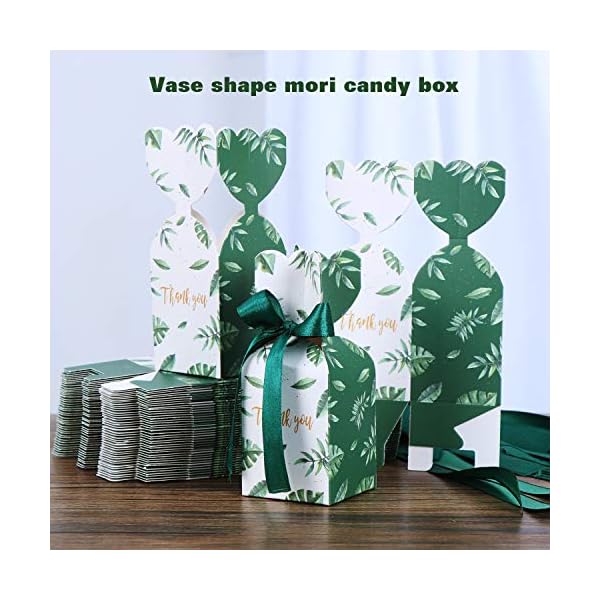 TsunNee Caja de Caramelos de Papel, 50pcs, Caja de Favor de Boda Mori, Caja de Favor de Decoración de Fiesta en Forma de… - Imagen 4