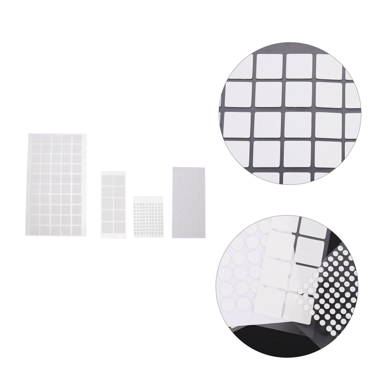 Generic 1set Transparent Removable Dispensing Balloons Square Sticky Removable Sticky Tack Double Sided Square Dots Sticky Tack for Wall Hanging Posters Clear Acrylic Removable Glue Round