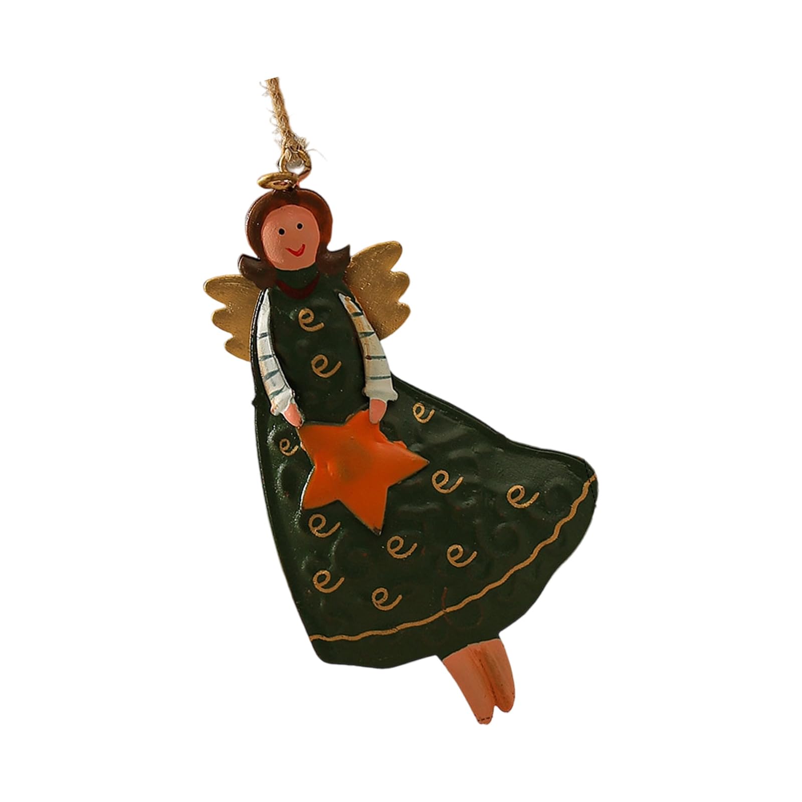 Tsophreniq Permanent Rural Patron Girl Christmas Tree Decoration Celebratory Home Accent for Family Gathering Happiness Christmas Patron Girl Decoration