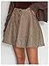 Milumia Women's Vintage Plaid Button Mini Skirt High Waist A Line Flared Pleated Skirts Fall Winter Outfits Brown Small