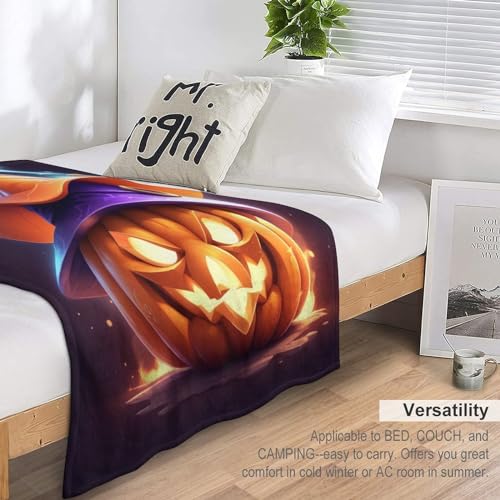 Couverture flannel légère super douce à imprimé citrouille premium - 7