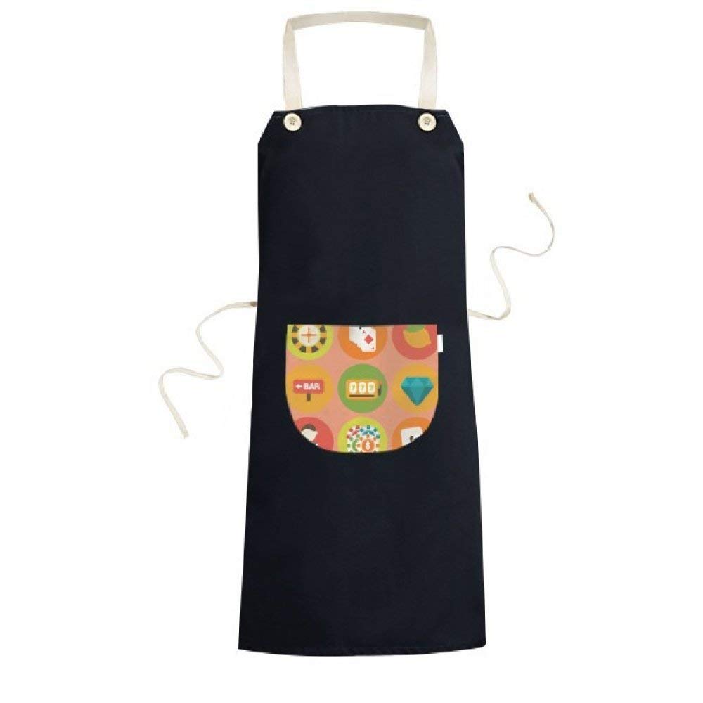 Tablier bavoir de cuisine noir à motif pour cuisiner et recevoir vos amis à la maison