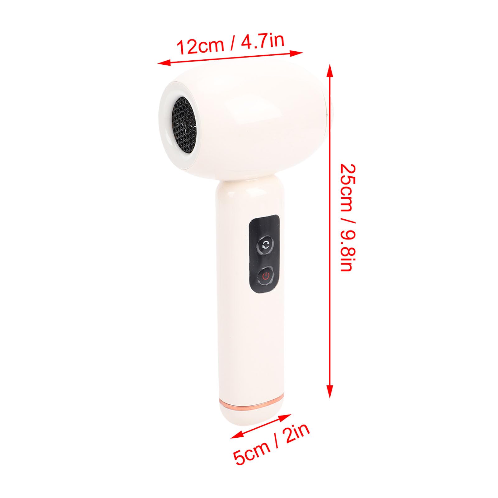Zerodis Wiederaufladbarer Baby-Haartrockner aus ABS-Material mit Sanftem Luftstrom, Konstanter Temperaturregelung und Kompaktem Design für die Haarpflege von Säuglingen und den Einsatz (Beige)