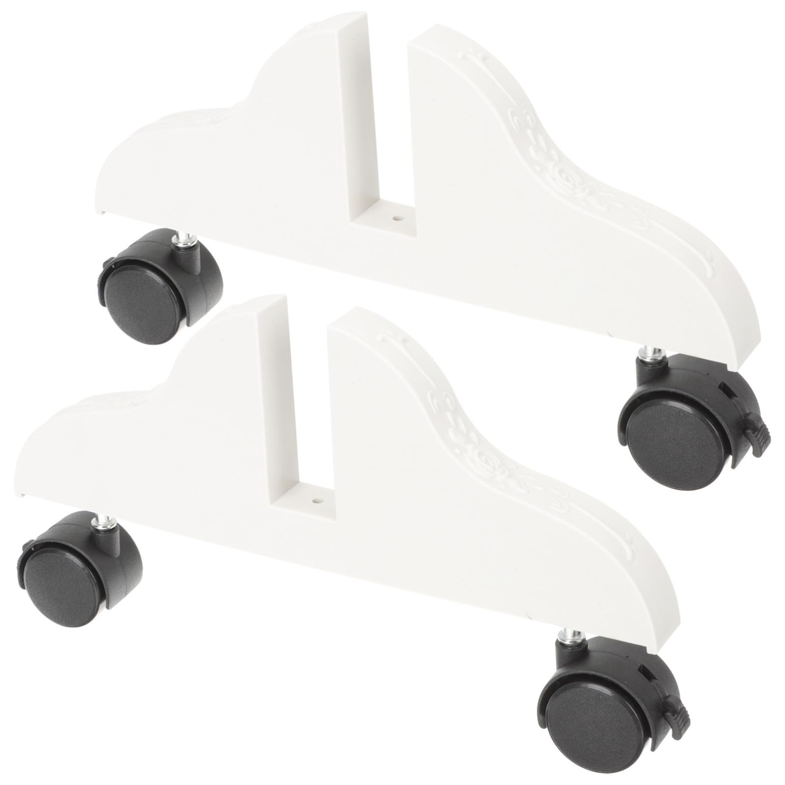 ABOOFAN Base Divisoria per Schermo 2 Pezzi, Piedini Resistenti all’Usura in Poliestere Bianco Ruote, Supporto per Divisori Interni Casa e Ufficio, Accessorio Pratico per Suddivisione