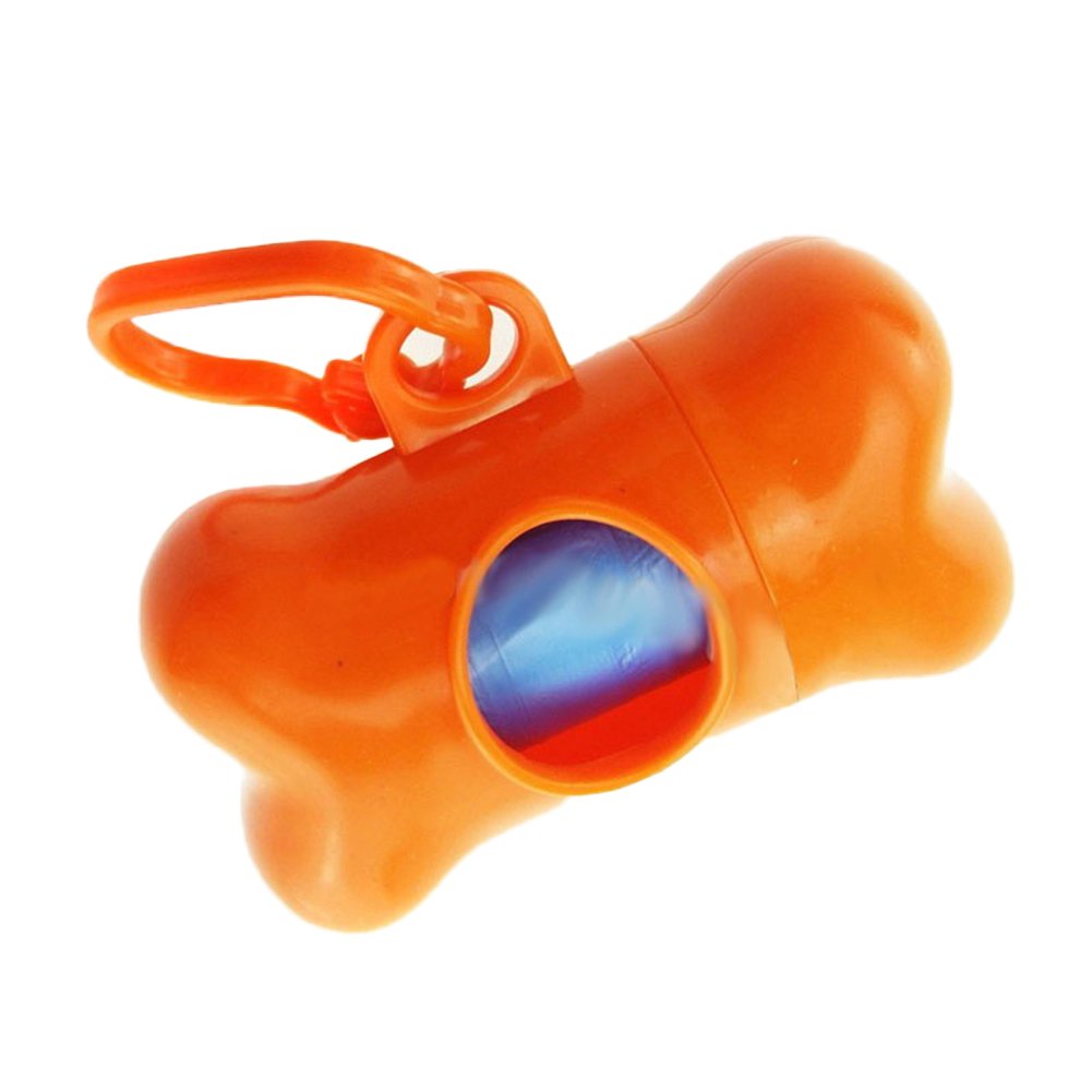 Bluelans® Pet Dog Waste Bag Dispenser with Lead Clip (Only dispenser, the waste bag is not included) (Orange)