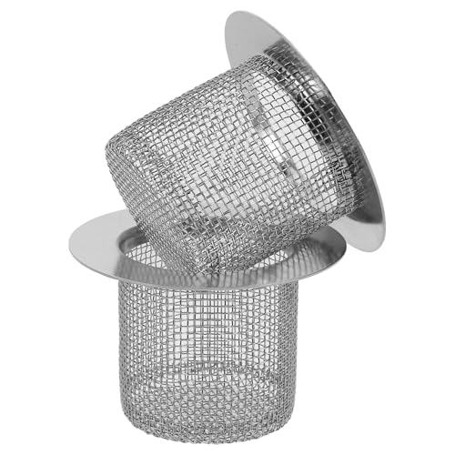 ULTECHNOVO Filtro de Drenaje y Colador Redondo 4 CM, 2 Piezas de Acero Inoxidable 304, Tapón para Lavabo, Adecuado para Baños, Cocinas y Desagües de Ducha