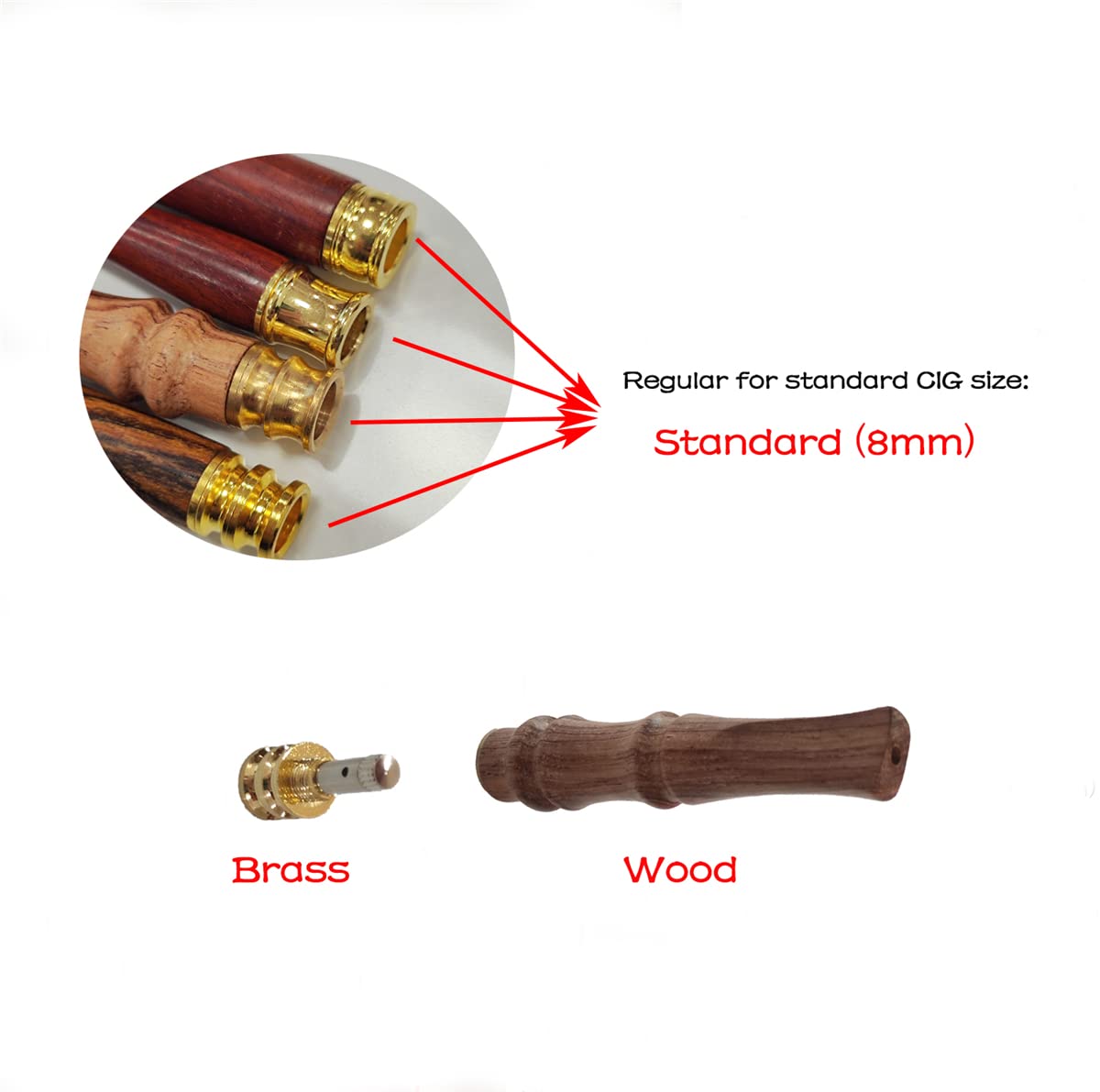 Amazon.com: Wooden Cigarette Holder with Metal Interface Set of 4 Handmade  from Natural Wood Portable Reusable Regular Cigarette Holder : Health &  Household