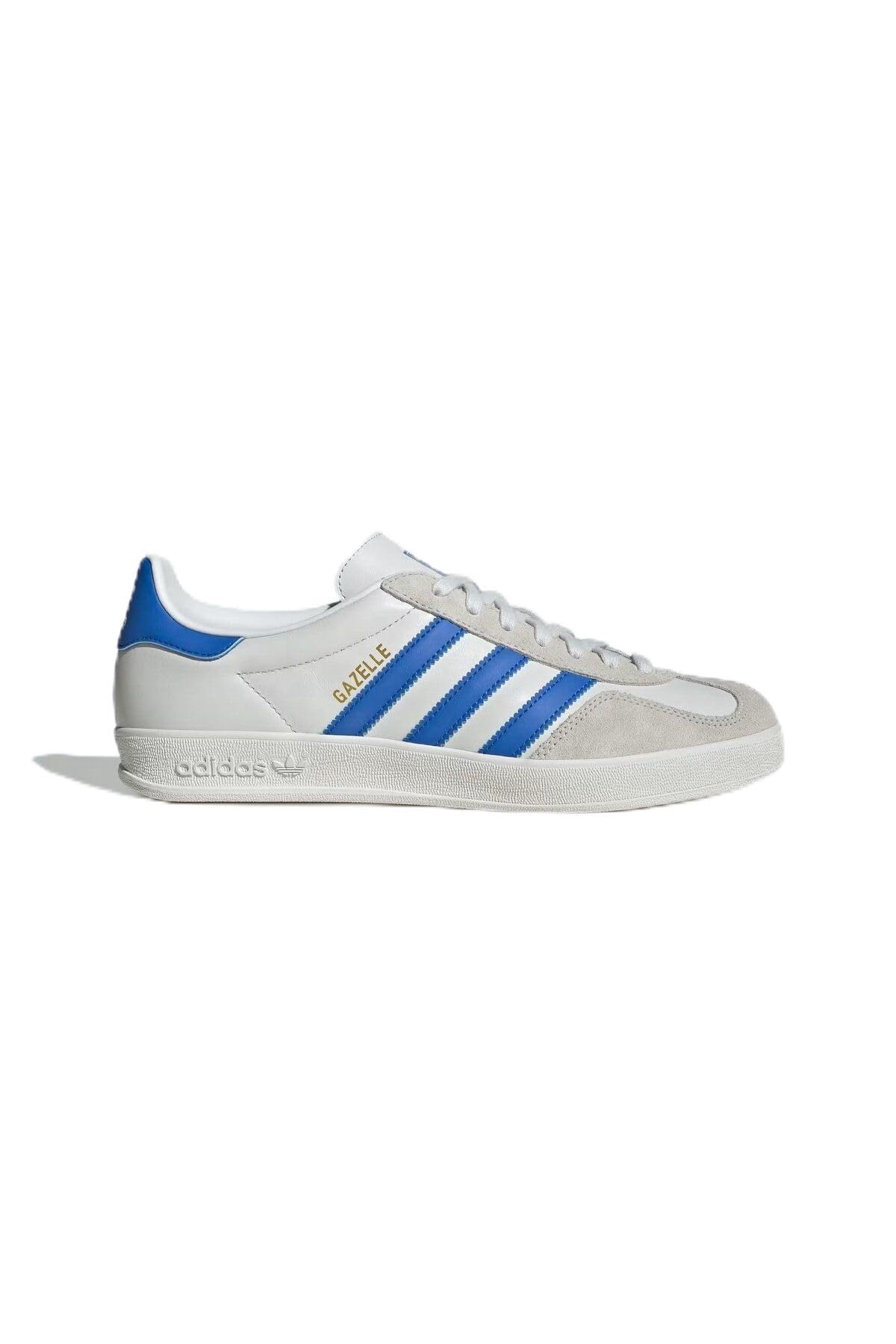 adidas Men's Gazelle Indoor Sneaker, Crystal White/Blue/Grey One, Size 9