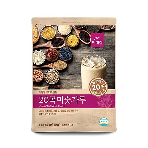 ANS [Bae Dae Gam] Roasted Mixed Multi 20 Grains Powder 2.2lb, Misugaru, Breakfast drink, Traditional Korean food, Made in Koea