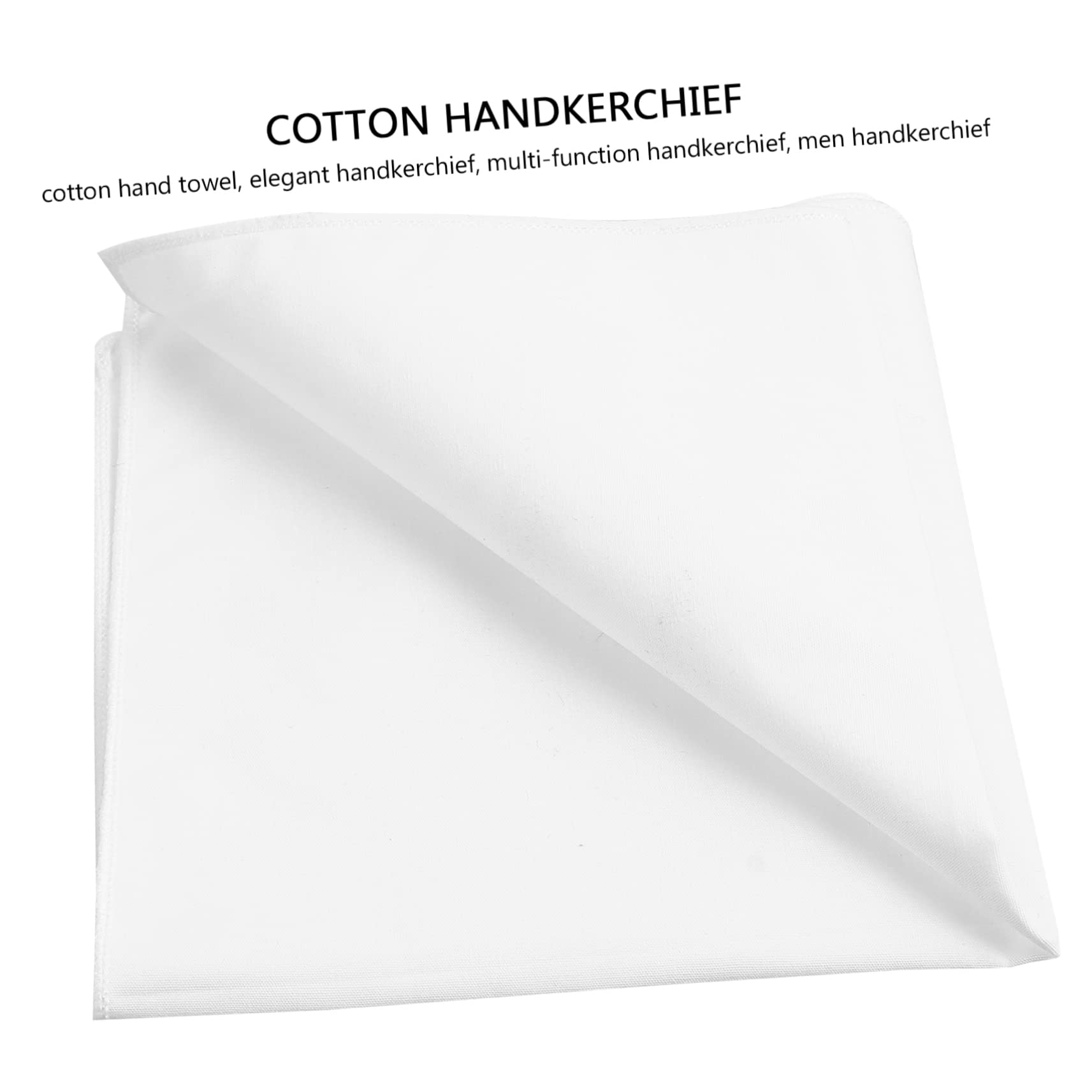 TOVINANNA Elegant Pocket Square Men's Cotton Handkerchief Tan Pocket Square Plain White Bandana