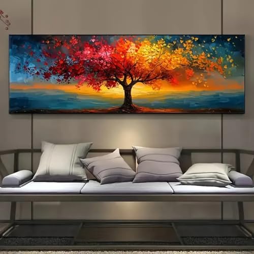 Impression sur toile arbre de vie | Décoration murale abstraite 65x145