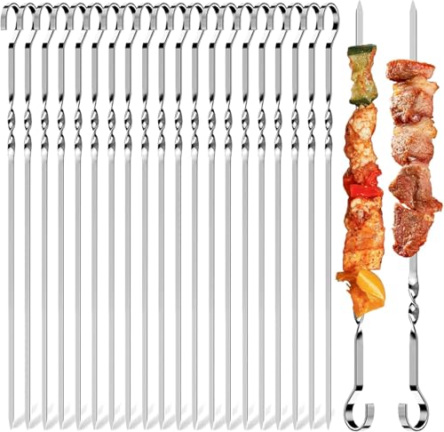 Accesorios De Asador, Music SDRO Brochetas deAcero inoxidable, palitos para barbacoa, juego de 50 piezaspara pinchos de barbacoa, barbacoa, picnic, reunión familiar