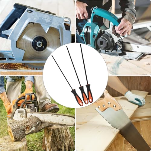 QWORK® 3Pcs Chainsaw Sharpener File, 4.0mm/4.8mm/5.5mm Carbon Steel Chainsaw Chain Sharpener, Round Files for Chainsaw Chain Maintenance 5 QWORK® 3Pcs Chainsaw Sharpener File, 4.0mm/4.8mm/5.5mm Carbon Steel Chainsaw Chain Sharpener, Round Files for Chainsaw Chain Maintenance - Image 5