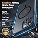 Miracase Magnetic for iPhone 15 Case (Compatible with MagSafe)（with 2X Screen Protectors） Military-Grade Protection, Anti-Fingerprint Translucent Matte Phone Cover for iPhone 15 6.1 inch, Black