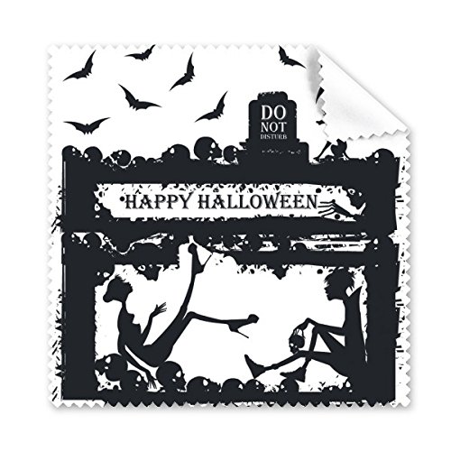 Chiffon lunettes Halloween corbeau lot de 5 essuie-écran microfibre