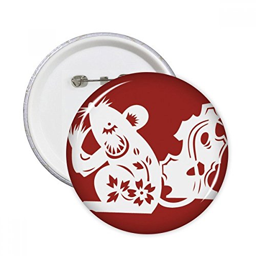 Rat du zodiaque motif pins badge bouton pour décoration vêtements et cadeau L
