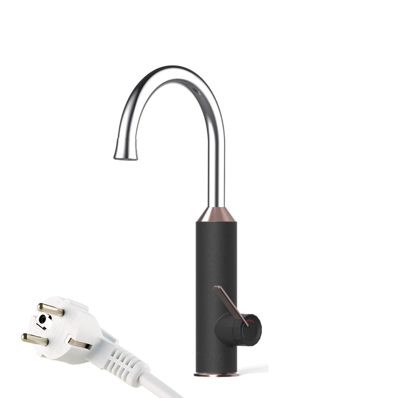Rubinetti da Cucina, Rubinetto per scaldabagno Elettrico, Rubinetto per Acqua istantanea Senza Serbatoio, Rubinetto per Riscaldamento rapido con Display Digitale a LED, Rubinetto per lavello Girevole