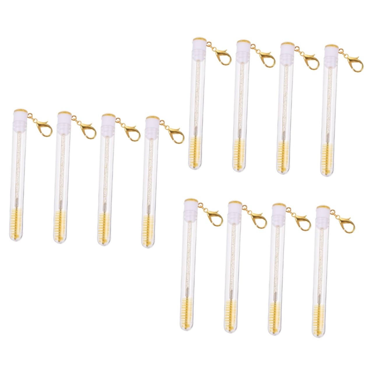 HAPINARY 3sets Eyelash Brush Tubes Mascara Bottles Eyelash Tubes Mascara Wands Portable Makeup Brush for Travel 4pcs*3