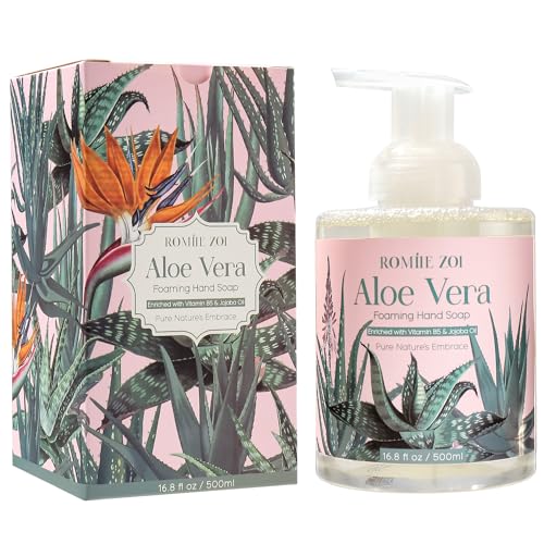 Image of ROMIIE ZOI Foaming Hand Soap, Aloe Vera, 500ml / 16.8fl.oz | With Gift Box, Gentle cleansing, nourishes skin without drying