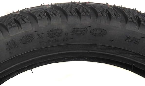 MMG Set of 2 All-Terrain Tread Tire Size 16x2.50 (65-305) Fits Electric Bikes (e-bikes), Kids Bikes, Small BMX and Scooters Fits 12 Inches Rims