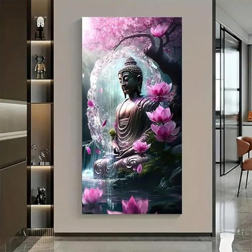 Bouddha zen œuvre d'art murale pour retrouver le calme chez soi