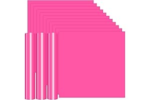 JANDJPACKAGING Pink Permanent Vinyl Roll 12x12 for Crafts