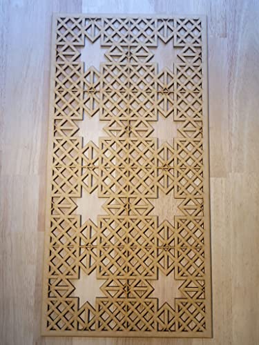 French Trellis Screen Radiator Cabinet wall Decorative Screening-grille- Perforated MDF panel (1200x600mm) 0037 (6mm thick MDF Primed White)