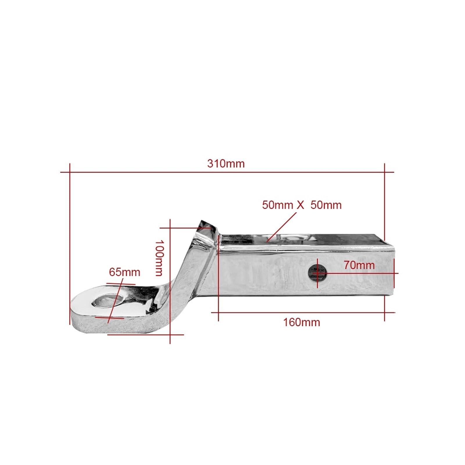 Attacco per rimorchio, Accessori For Camper, Accessori For Camper, Linguetta For Gancio Di Traino Cromato Da 2 Pollici,per camion, barche, roulotte